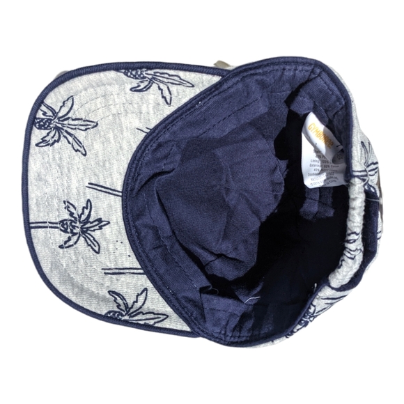Gymboree Baby 0-6m Grey/Blue Palm Tree Hat w/ Elastic Back - Picture 6 of 8